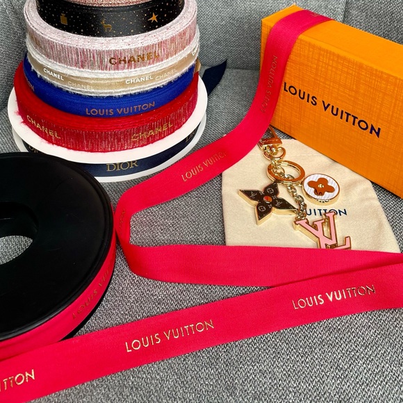 Louis Vuitton Accessories - Louis Vuitton Holiday Ribbon - 3/4” Red w/ Gold Lettering